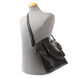 Shopper Schultertasche Damen Handtasche Ledertasche Henkeltasche Leder schwarz LE0060