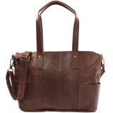 Shopper Schultertasche Henkeltasche Leder braun LE0034