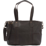 Shopper Schultertasche Henkeltasche Leder dunkelbraun LE0034