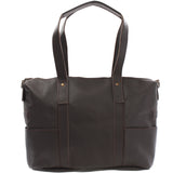 Shopper Schultertasche Henkeltasche Leder dunkelbraun LE0034