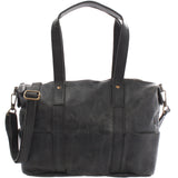 Shopper Schultertasche Henkeltasche Leder grau LE0034