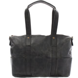 Shopper Schultertasche Henkeltasche Leder grau LE0034