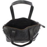 Shopper Schultertasche Henkeltasche Leder grau LE0034