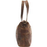 Shopper Schultertasche Henkeltasche Leder schlamm LE0034