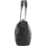 Shopper Schultertasche Henkeltasche Leder schwarz LE0034