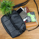 Shopper Schultertasche Henkeltasche Leder schwarz LE0034