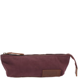 Stiftemappe Federtasche Stifteetui Federmappe Damen Herren Canvas Leder bordeaux LE9026