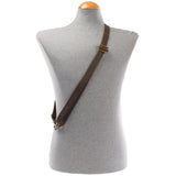 Trageriemen Leder dunkelbraun schmal 150cm LEC-R4