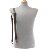 Trageriemen Leder dunkelbraun schmal 150cm LEC-R4