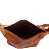 Umhängetasche Ledertasche Damentasche Leder cognac LE0064
