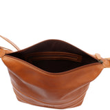 Umhängetasche Ledertasche Damentasche Leder cognac LE0064