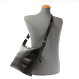 Umhängetasche Beuteltasche Ledertasche Damentasche Leder dunkelgrau LE0064