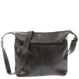 Umhängetasche Beuteltasche Ledertasche Damentasche Leder dunkelgrau LE0064