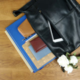 Umhängetasche Beuteltasche Ledertasche Damentasche Leder schwarz LE0064