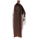 Umhängetasche Freizeittasche Herren Damen Hochformat Leder braun LE3052