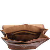 Umhängetasche Freizeittasche Herren Damen Hochformat Leder braun LE3052