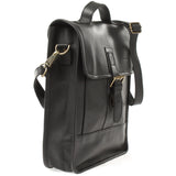 Umhängetasche Freizeittasche Herren Damen Hochformat Leder schwarz LE3052