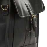 Umhängetasche Freizeittasche Herren Damen Hochformat Leder schwarz LE3052