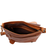 Umhängetasche Ledertasche Schultertasche Leder cognac LE3073