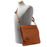Umhängetasche Ledertasche Schultertasche Leder cognac LE3073