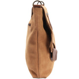 Umhängetasche Ledertasche Damen Schultertasche Wildleder cognac LE3027