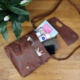 Umhängetasche Ledertasche Schultertasche Leder braun LE3027