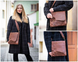 Umhängetasche Ledertasche Schultertasche Leder braun LE3027