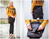 Umhängetasche Ledertasche Schultertasche Leder dunkelbraun LE3027