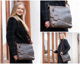 Umhängetasche Ledertasche Schultertasche Leder schlamm LE3027