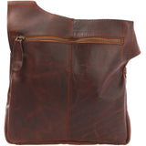 Umhängetasche Schultertasche Crossbag Damen Herren Leder braun LE3015