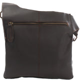 Umhängetasche Schultertasche Crossbag Damen Herren Leder dunkelbraun LE3015