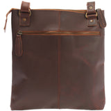 Umhängetasche Schultertasche Damen Herren Used Look Leder braun LE3011