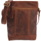 kleine Umhängetasche Schultertasche Freizeittasche Leder braun LE3086