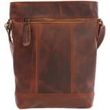 kleine Umhängetasche Schultertasche Freizeittasche Leder braun LE3086