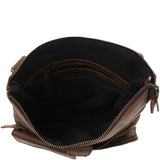 Umhängetasche Schultertasche Damen Herren Used Look Leder schlamm LE3011