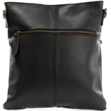 Umhängetasche Schultertasche Ledertasche Leder schwarz LE3084