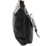 Umhängetasche Schultertasche Ledertasche Leder schwarz LE3084