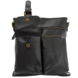 Umhängetasche Schultertasche Ledertasche Leder schwarz LE3084