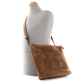 Umhängetasche Schultertasche Damentasche Ledertasche Leder braun LE3067