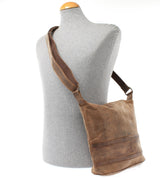 Umhängetasche Schultertasche Damentasche Ledertasche Leder vintage-braun LE3076