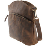 Umhängetasche Schultertasche Freizeittasche Leder schlamm LE3050