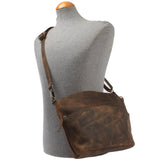 Umhängetasche Schultertasche Freizeittasche Leder schlamm LE3050