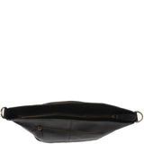 Umhängetasche Schultertasche Freizeittasche Leder schwarz LE3050