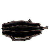 Umhängetasche Schultertasche Henkeltasche Damentasche Aktentasche Buisnesstasche Leder schwarz LE3065