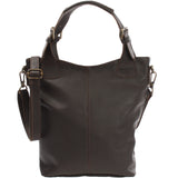 Umhängetasche Schultertasche Henkeltasche Damentasche Leder dunkelbraun LE0054