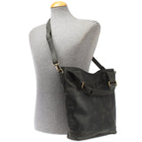 Umhängetasche Schultertasche Henkeltasche Damentasche Leder grau LE0054