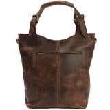 Umhängetasche Schultertasche Henkeltasche Damentasche Leder schlamm LE0054