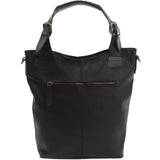 Umhängetasche Schultertasche Henkeltasche Damentasche Leder schwarz LE0054