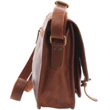 Umhängetasche Schultertasche Freizeittasche Büffelleder braun LE3085