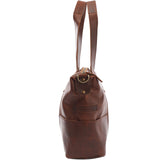 Shopper Schultertasche Henkeltasche Leder braun LE0034